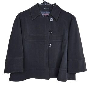 Jennifer‎ & Grace Cropped Blazer Women's 14W Black Business Career Jacket